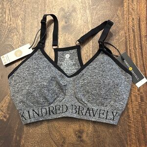 Kindred Bravely Maternity and Postpartum Heather Gray Sports/Breastfeeding Bra